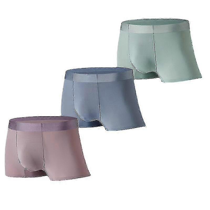 Men"s Ice Silk Briefs Boxer Briefs Non-marking Ultra-thin Breathable Boxer Briefs