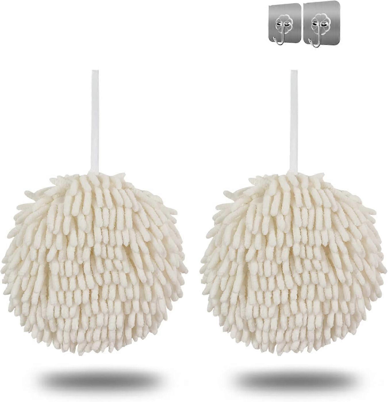 Bathroom Quick-Drying Towel Ball - 3 pcs White