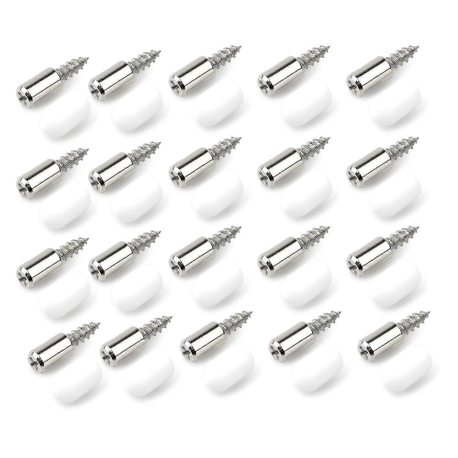 20Pcs Shelf Bracket Self-Tapping Screws Rustproof Strong Load-bearing Bookcase Cupboard Shelf