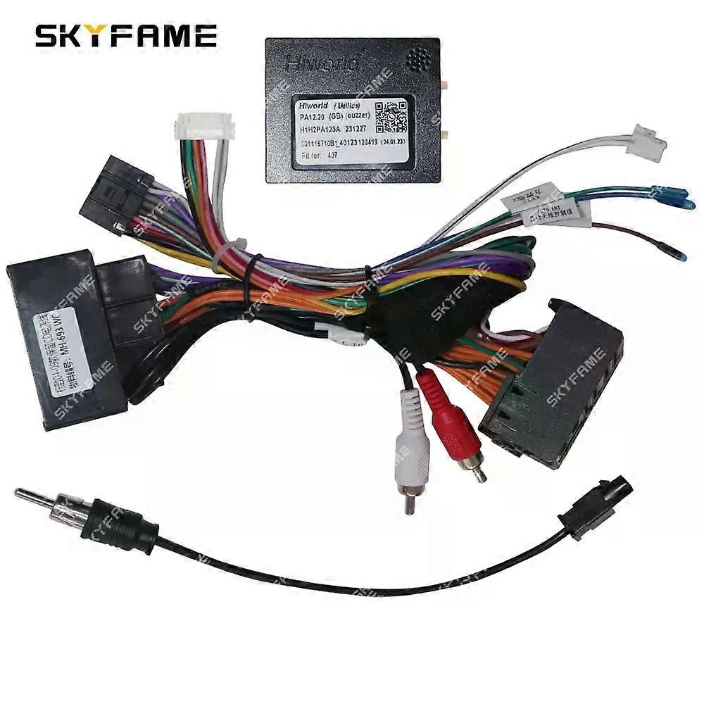 Si applica all'adattatore per cablaggio a 16 pin per auto Canbus Box Decode Android Radio Power Cabler per Peugeot 407 PA12.20