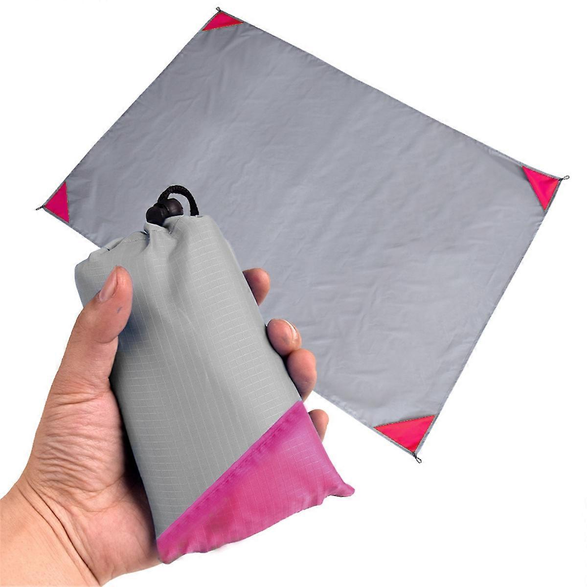 Waterproof Outdoor Camping Mat,Picnic Blanket, Moisture-Proof Polyester Beach Mat for Lawn & Beach Activities Pink