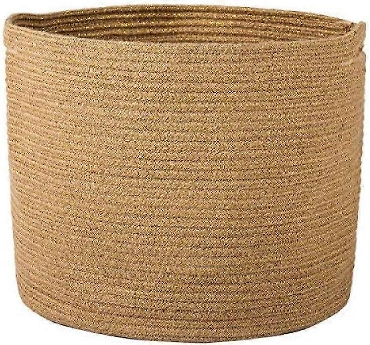 Large Woven Storage Basket, Round Design, 15 Inch Natural Fiber Bin for Home Organization, Rustic Decorative Storage Solution