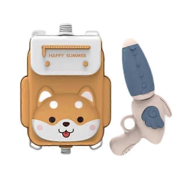 Children's backpack water gun toy pull