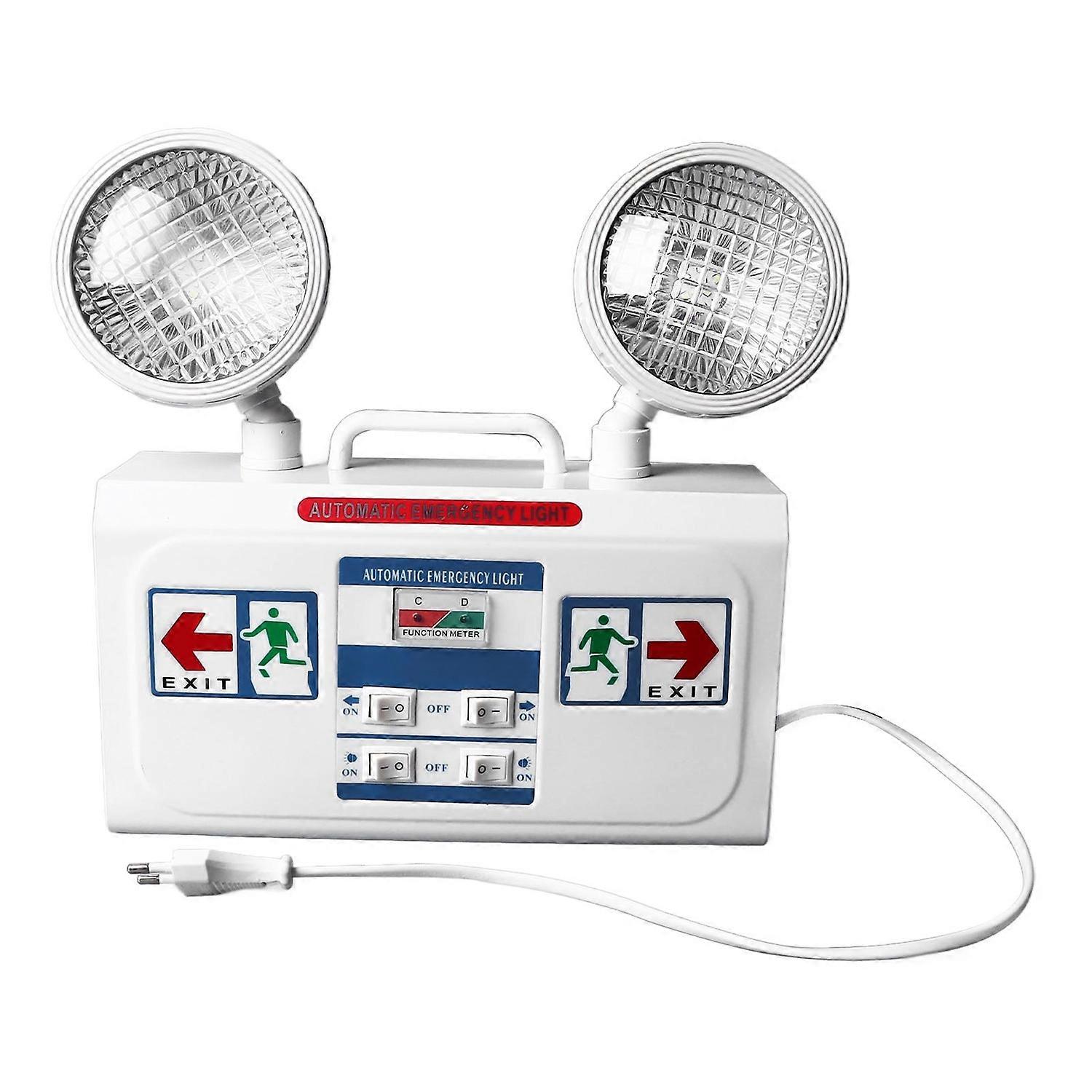 Double Head Emergency Light Non Continuous Wall Mounted LED Exit Light for Supermarket Factory 85‑2