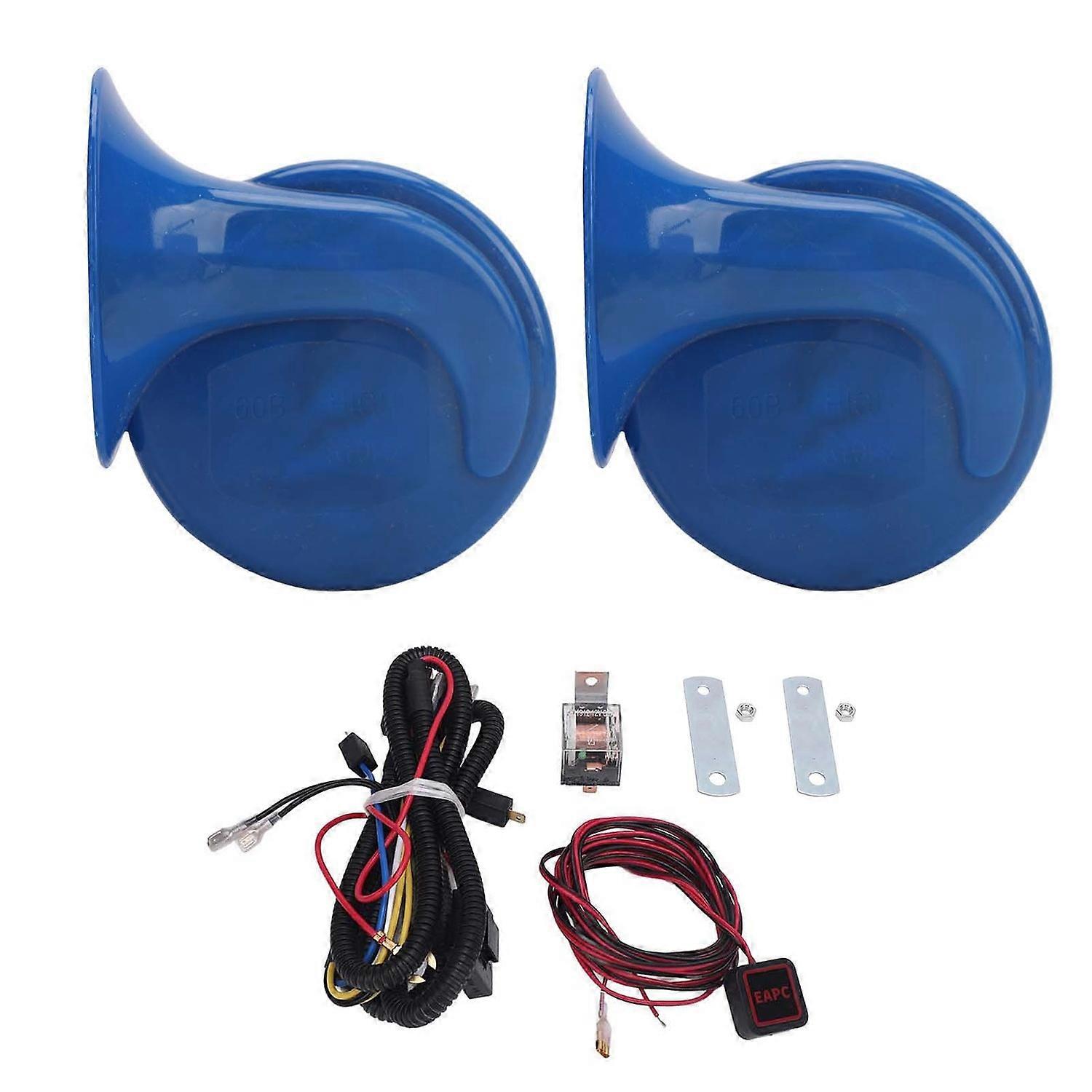 Pair of 12V UTV Horn Kit Super Loud with Switch Harness Relay Replacement for Polaris Ranger RZR Gen