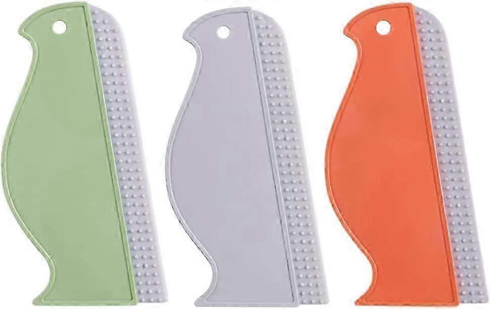 Set of 3 scrapers with hanging hook, for car windows, shower, mirror, cleaner