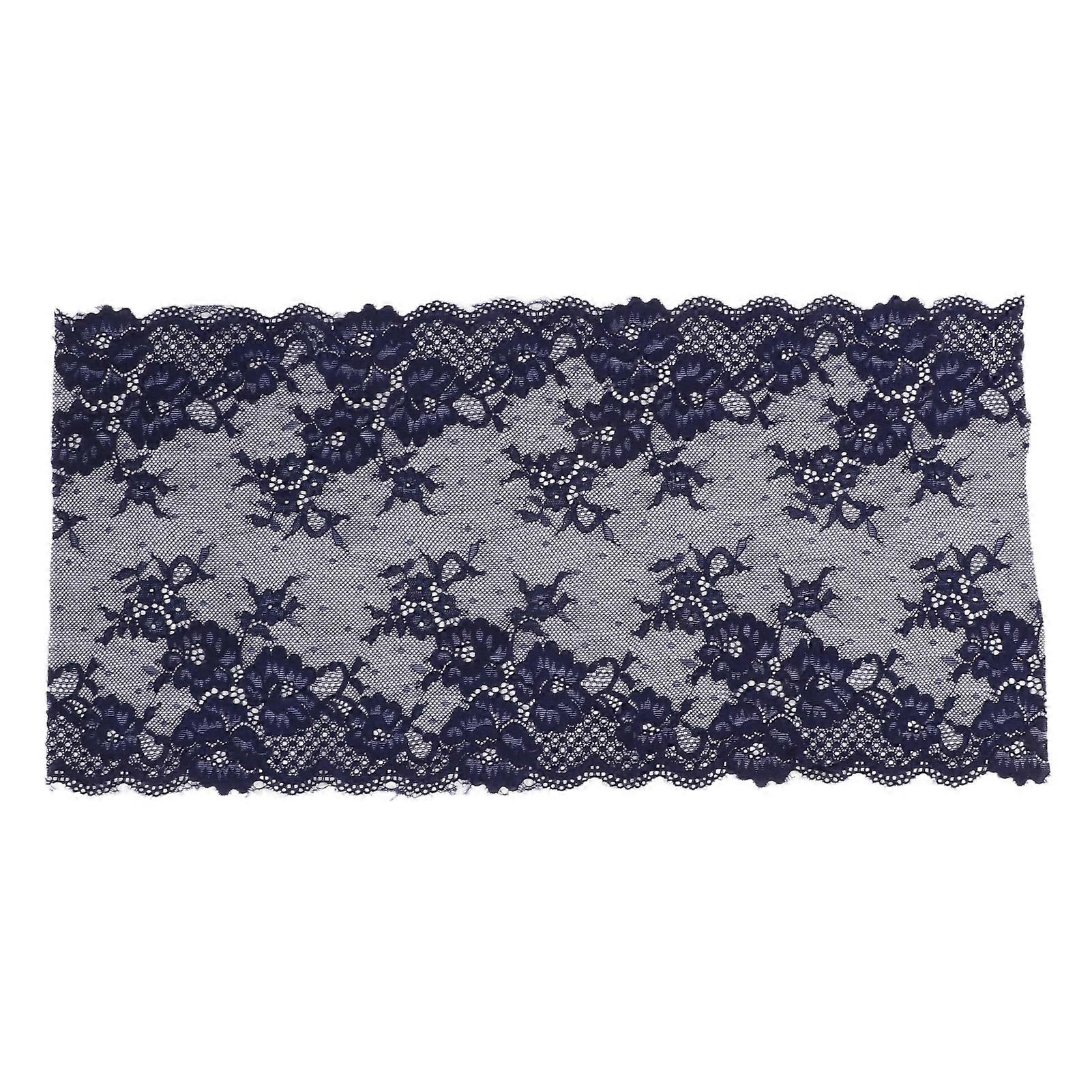 Spets DIY Handgjord Hög Elastisk Bred Spets Underkläder Mode Accessoarer DekorationRoyal Blue