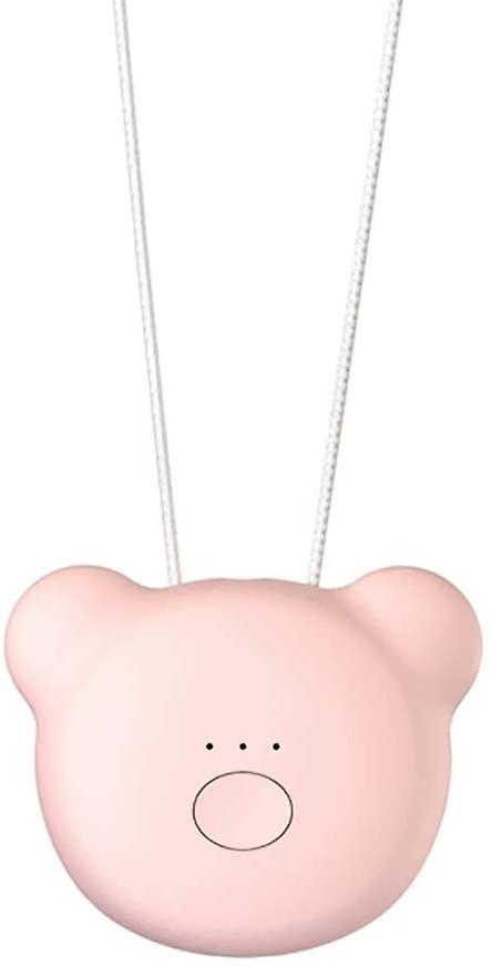 Wearable Air Purifier Necklace Mini Portable USB Negative Ion Generator Low Noise Pink