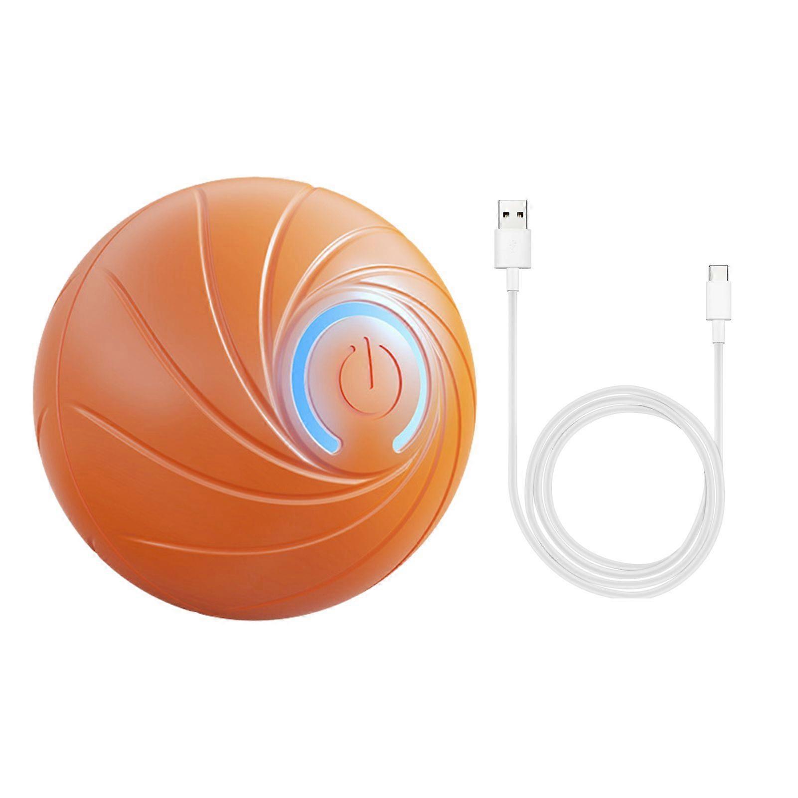 Pet Rolling Ball with LED Light Boredom Stress Relief Smart Interactive Cat Dog Jumping Ball USB Rechargeable Electric Automatic Moving Shaking Ball P