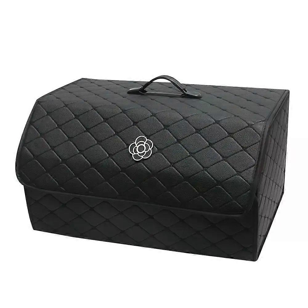 Car Trunk Organizer Box Large Capacity Stowing Tidying Auto Trunk Storage Boxes PU Leather  Folding For Emergency Storage Box