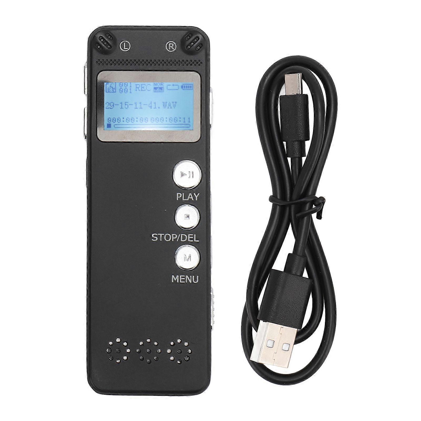 Professional Digital Recorder: Voice-Activated, Speaker-Equipped, and Noise-Canceling for Clear Audio
