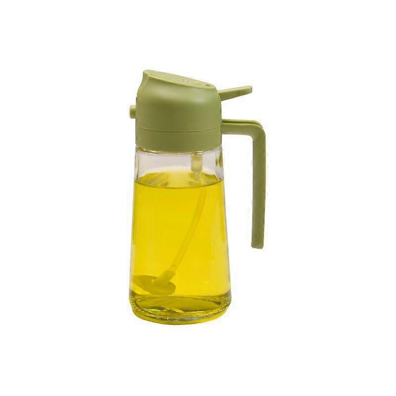 Green 470ML 2 in 1 glass oil dispenser and sprayer