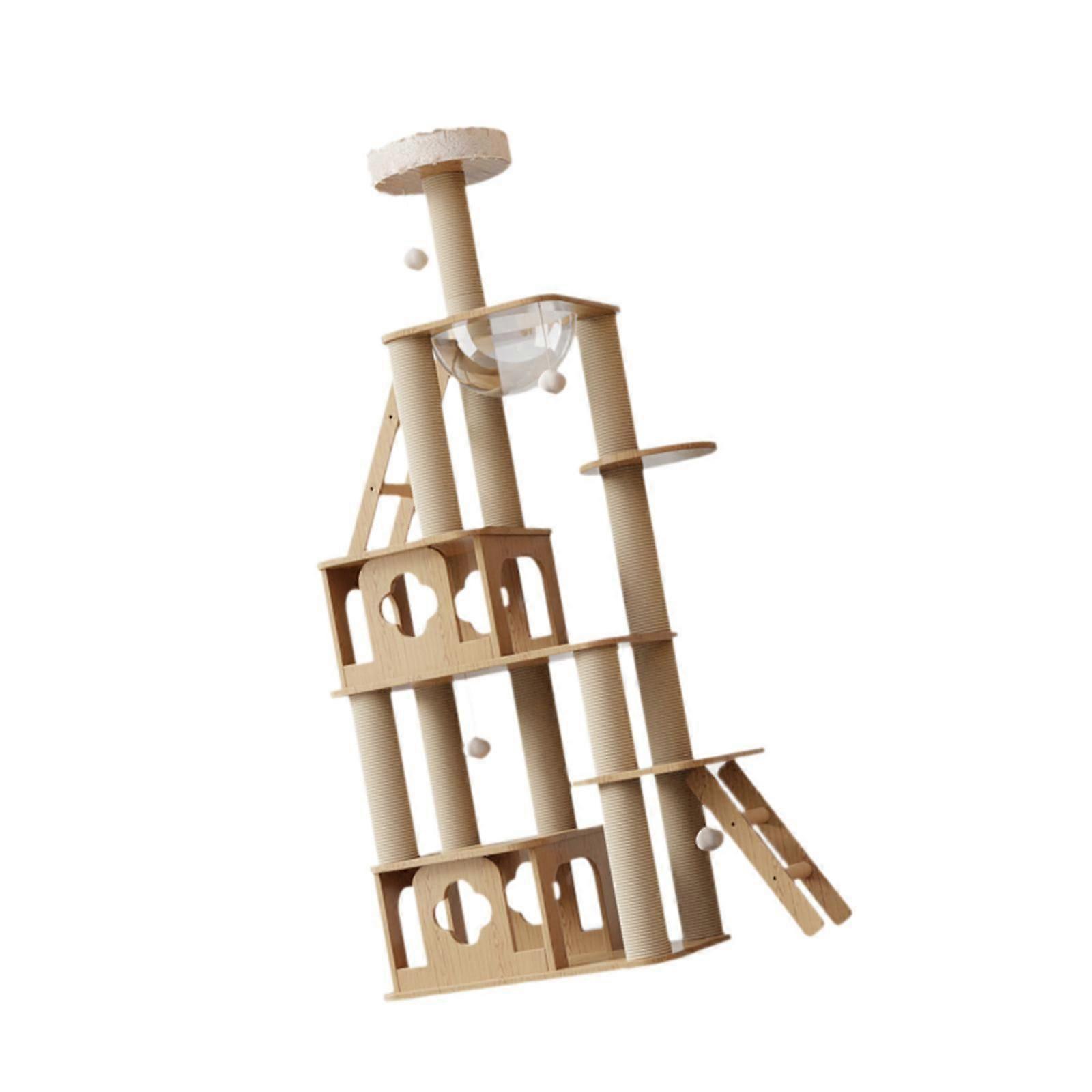 Cat Tree Activity Center Exercise Resting Cat Ladder Interactive Climb Tower 95cmx40cmx170cm