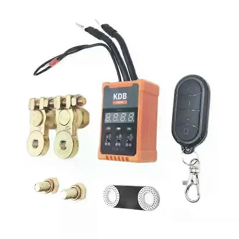 Universal Wireless Remote+Manual +Automatic Control 12v Car Battery Disconnect Cut Off Isolator Master Switches Voltmeter