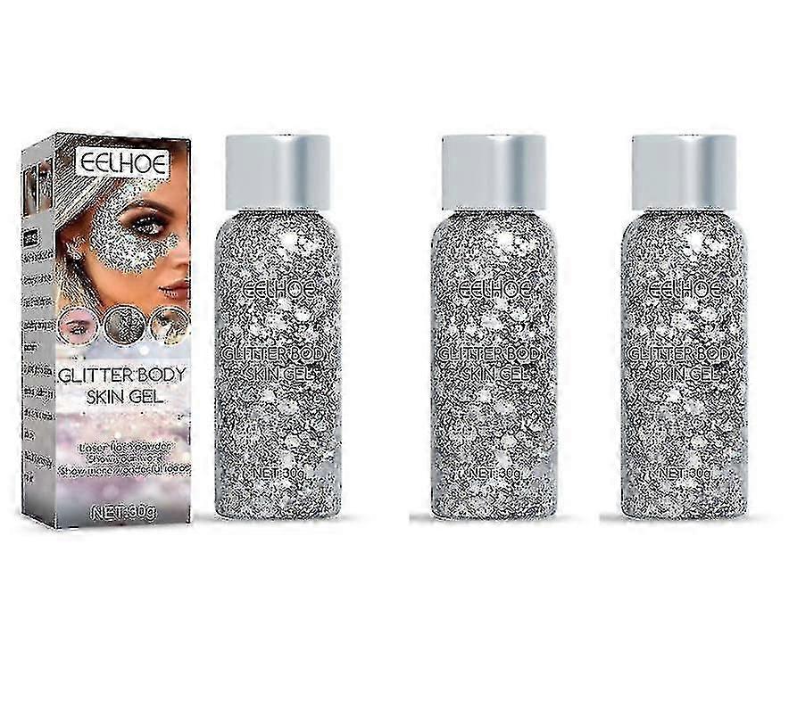Sequin Gel Set Makeup Fish Scale Sequin Gel Glitter Stage Performance Eyeshadow Makeup Props