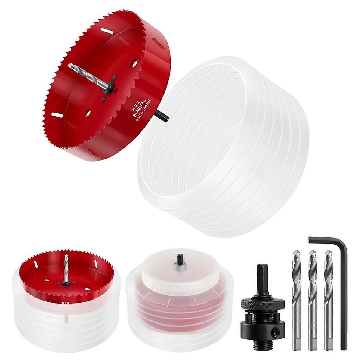 6.25 in Hole Saw for Recessed Lights,6-1/4Hole Saw with Dust Bowl Kit for Can Lights,6 Inch Hole Cutter for Ceiling Wood