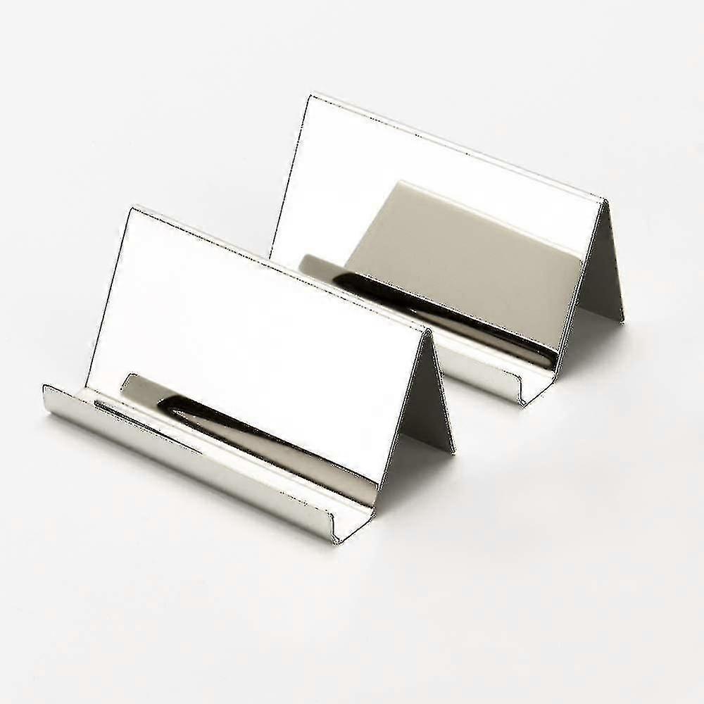 2 حزمة حامل بطاقة عمل من الفولاذ المقاوم للصدأ لمكتب مكتب حامل بطاقة عمل حامل بطاقة عمل قابل للتحصيل عرض بطاقة عمل فضي-yuyu