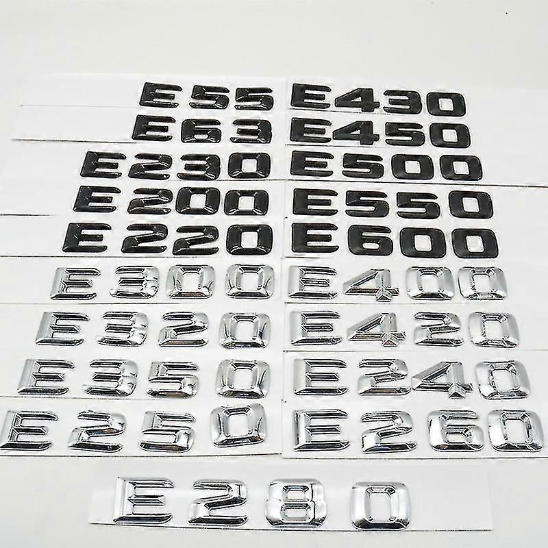Logo odznaku Trunk Emblem pro třídu E W210 W211 E43 E53 E63 E55 E200 E220 E250 E280 E320 E350 E420 E550 E500 E430