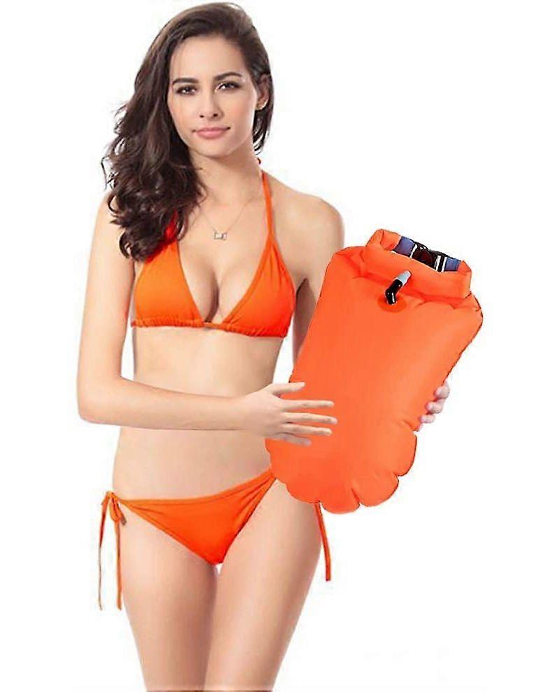 Swimming buoy dry bag - open water high visibility safety swimming buoy float buoy tow float for swimmers triathletes snorkelers