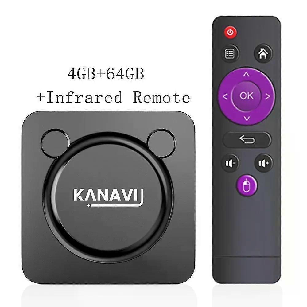 Amlogic S905W2 KANAVI Smart TV Box Android13 Google Voice Assistant Support 4K Video HDR10+ 2.4G+5.8G Wifi Bluetooth Chromecast