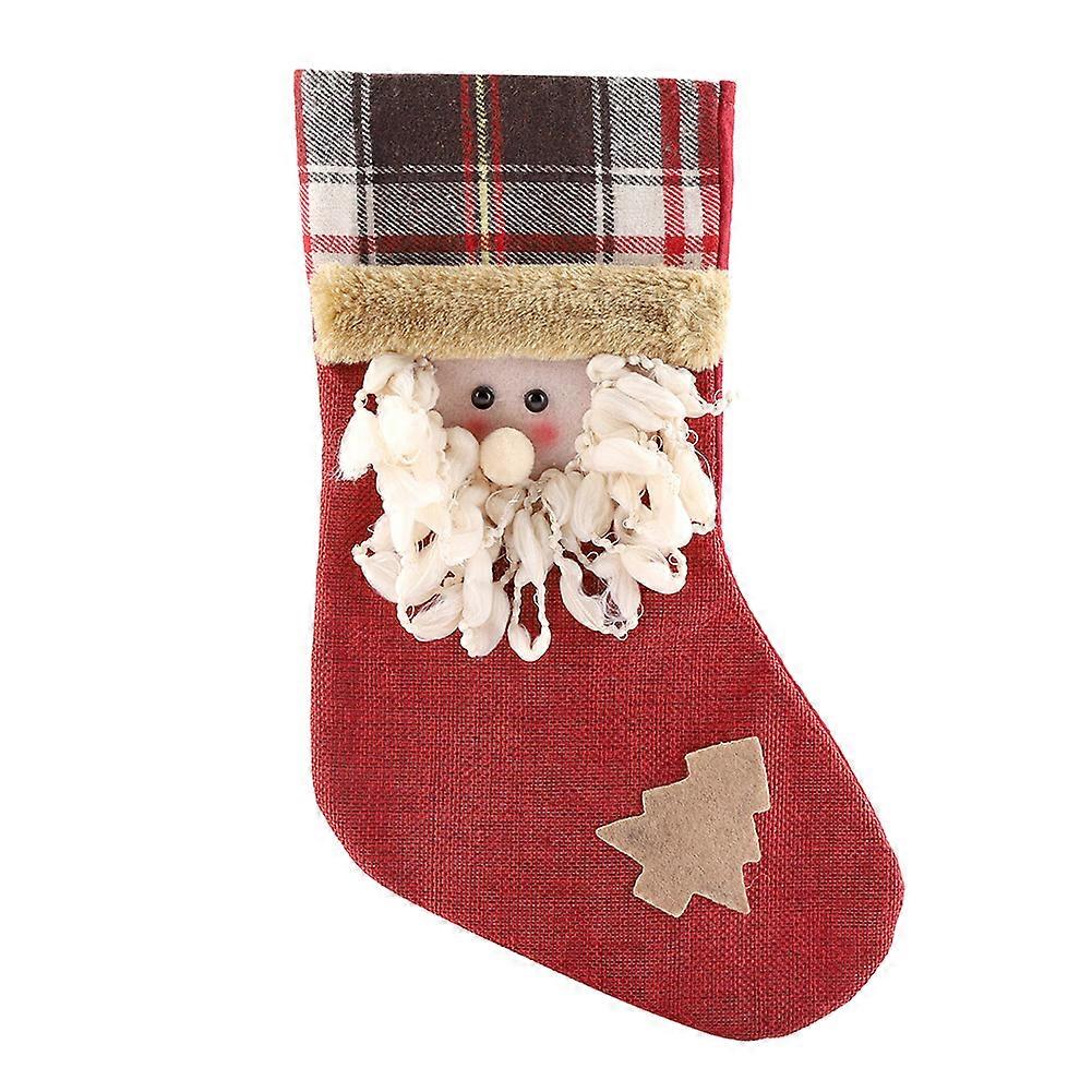 Non-woven Fabric Christmas Element Long Sock Tree Hanging Stocking Christmas Tree Decoration Stocking