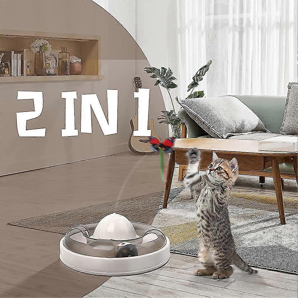 屋内猫のための猫のおもちゃ インタラクティブ、電子自動追いかけるボールトラック