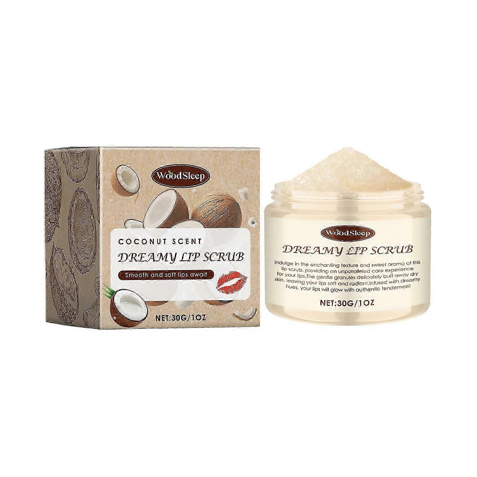Vanilla Lip Scrub - Exfoliator for Chapped Lips - Nourishing, Smooth & Soft Conditioning with Shea butter and Jojoba seed oil