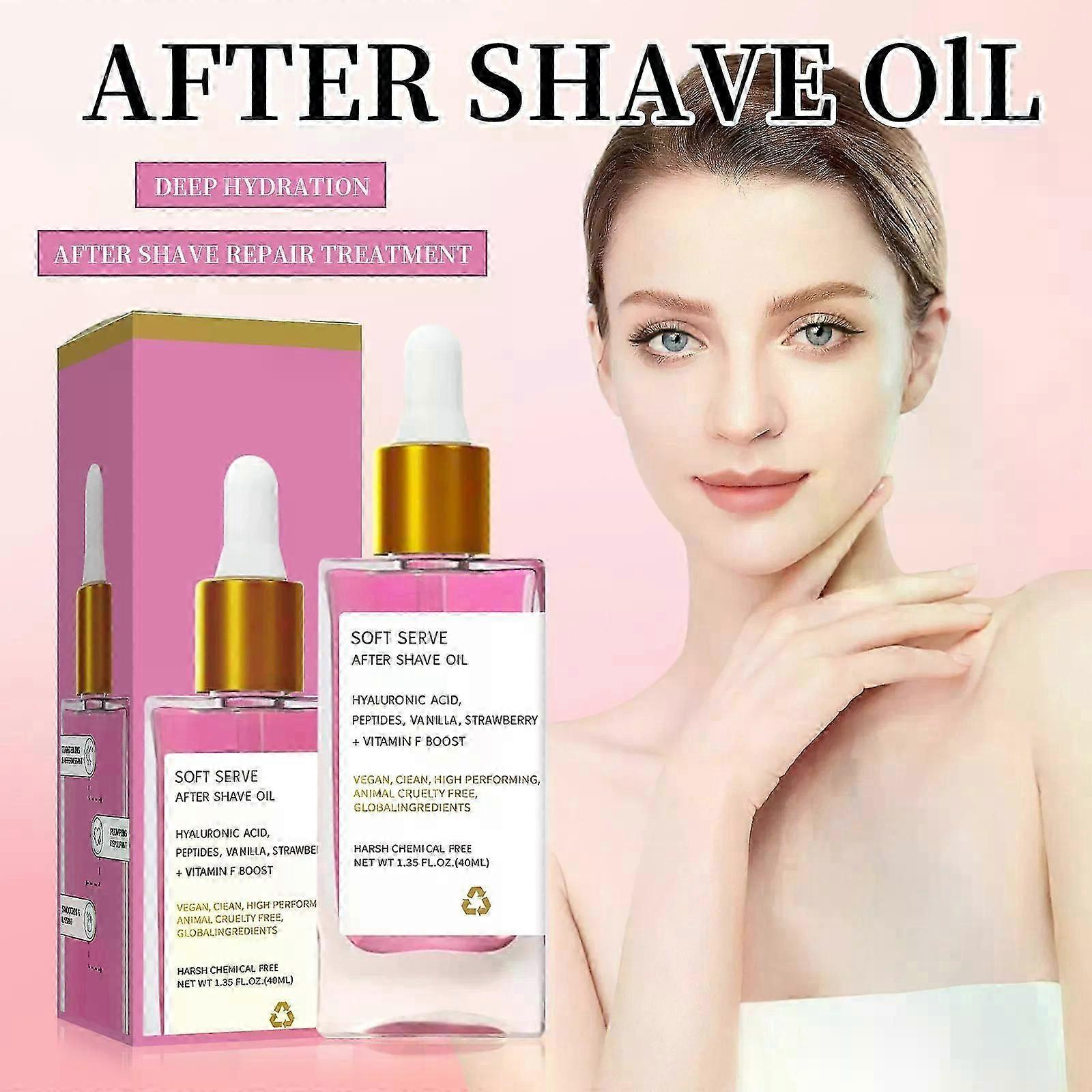 After Shave Oil, Strawberry Vanilla After Shave Oil για λείο δέρμα, Απαλό σερβίρισμα μετά το λάδι ξυρίσματος, Βαθιά ενυδάτωση, Πρόληψη τριχών που μεγαλώνουν προς τα μέσα και ξηρότητας