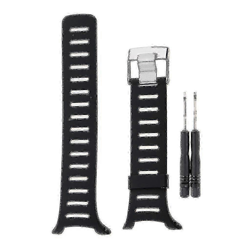 Rubber Watch Strap for Suunto T1 T1c T3 T3c T3d T4c T4d Black