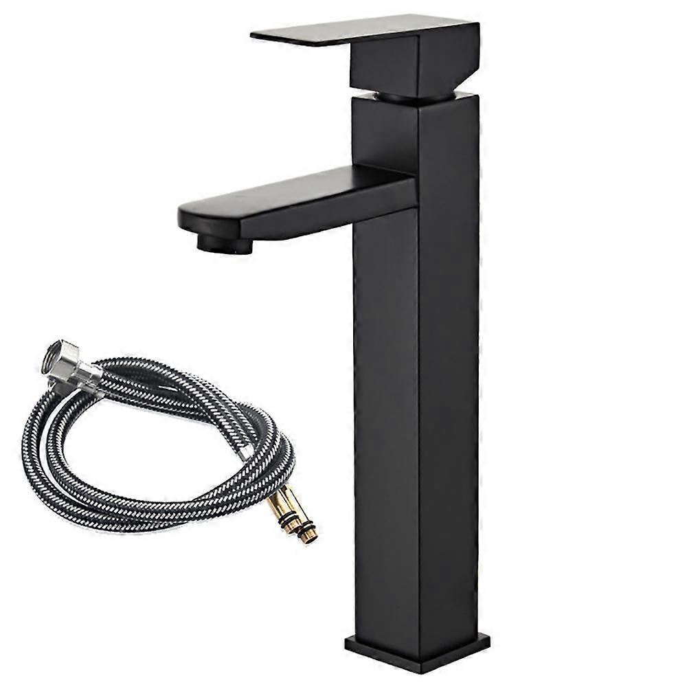 Effortless Installation Faucet Connector, Black Braided Nylon Lines for Durability, Ensuring High Temperature Resistance and Aesthetically Pleasing