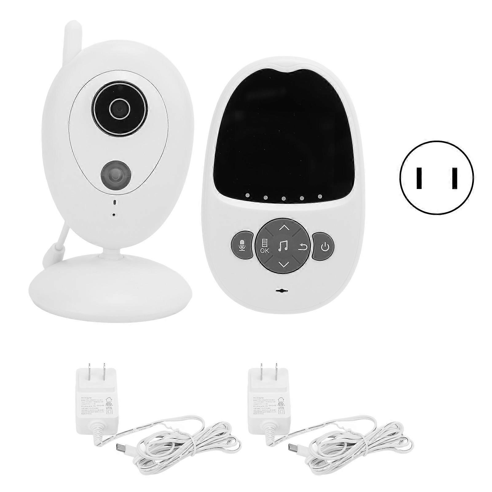 Wireless Baby Monitor with Night Vision, 2-Way Intercom, and Temperature Sensor