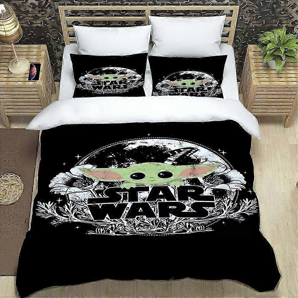 i460 Lençóis Yoda Padrão 3D Impresso Conjunto de Edredom com Fronhas Conjuntos de Cama de Poliéster Macio e Confortável Conjuntos de Cama Tamanho Completo Lençóis g