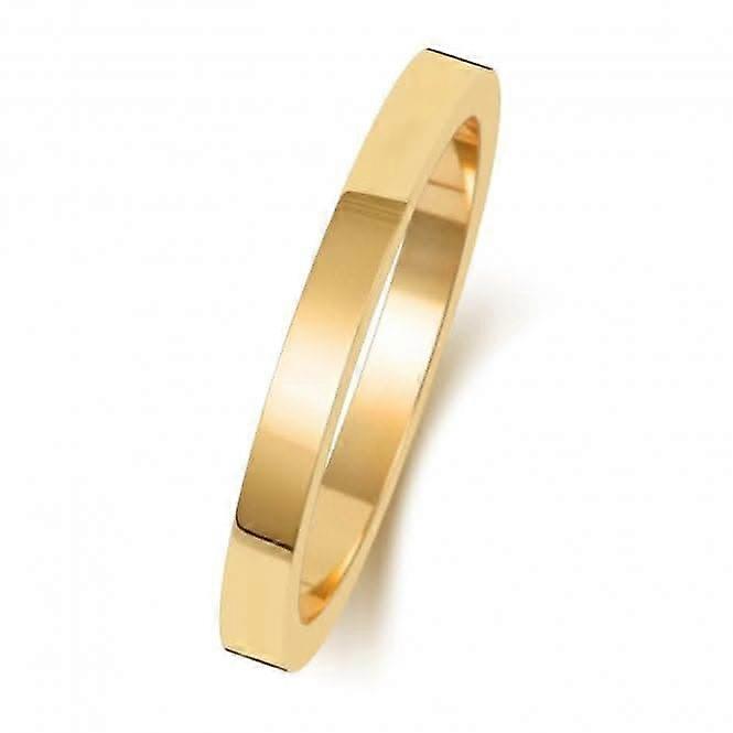 Wedding Band 18K Flat Flat 2mm-1.4 Wedding Ring WQ171M/I