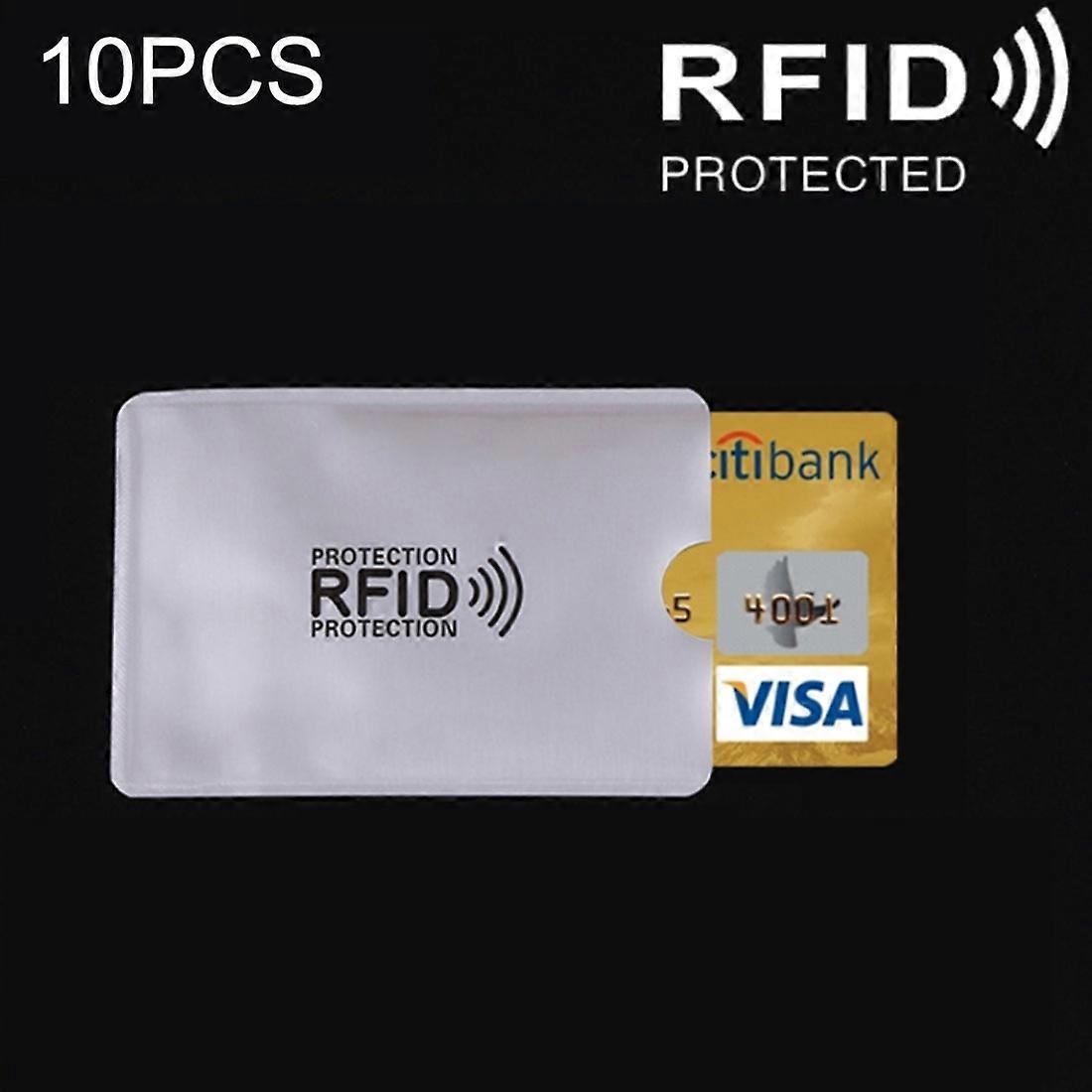 10 PCS Aluminum Foil RFID Blocking Credit Card Case