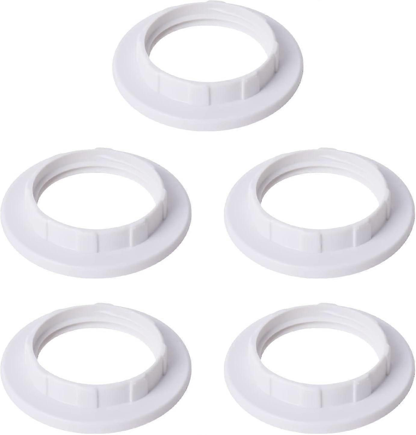 5 Pieces E14 Lampshade Reducer Ring Lampshade Ring Adapter Converter Plate White