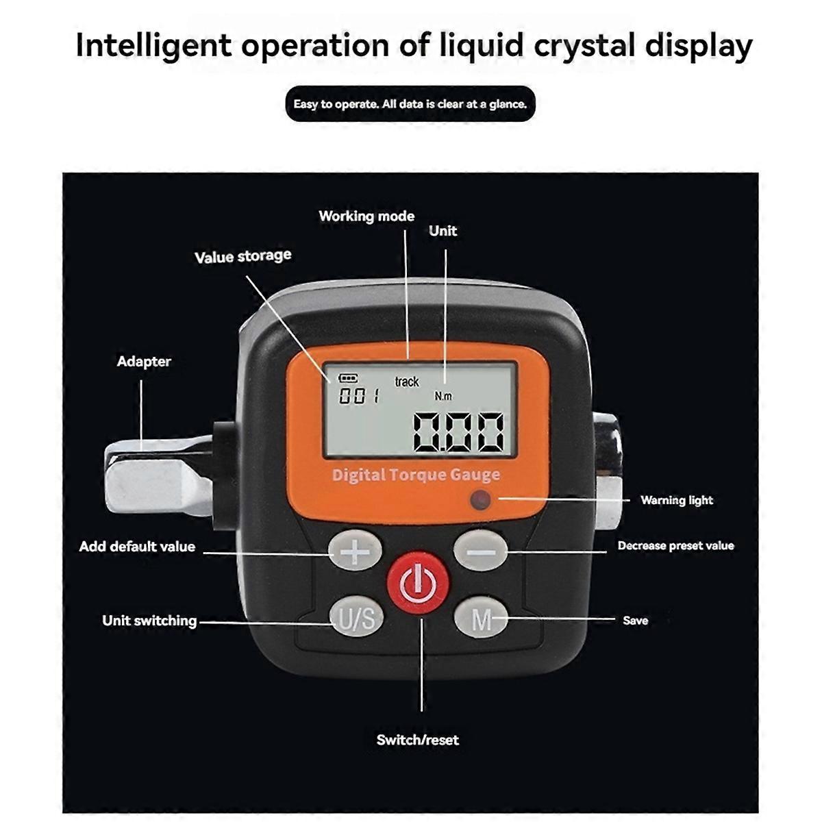 Digital Torque Gauge Torque Wrench Tester Torque Wrench Adapter A