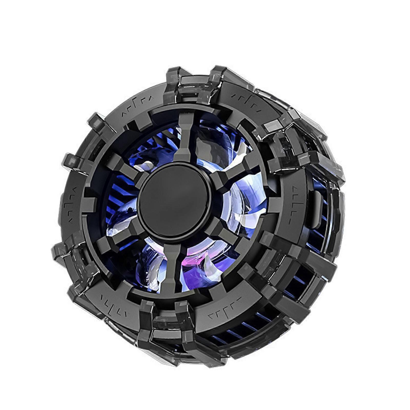 Semiconductor Heat Sink Mobile Phone Cooling Fan with Light Magnetic Adsorption Low Noise Cooling System Heatsink  Black