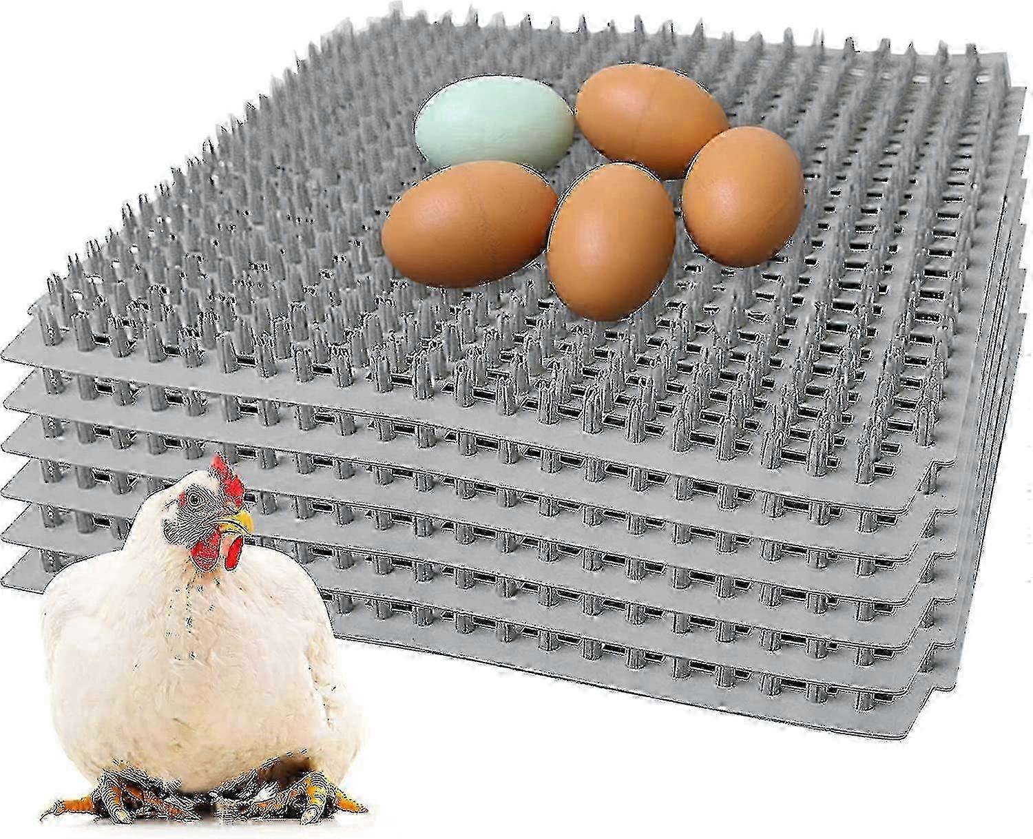 Chicken Nesting Box Pads, 6pcs Plastic Liners for Chicken Coop, Reusable Egg Laying Mats