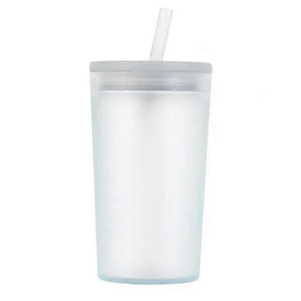Ecoffee Cup Frio Cold Cup Plant-Based Reusable Iced Coffee Drinks Tumbler With Straw