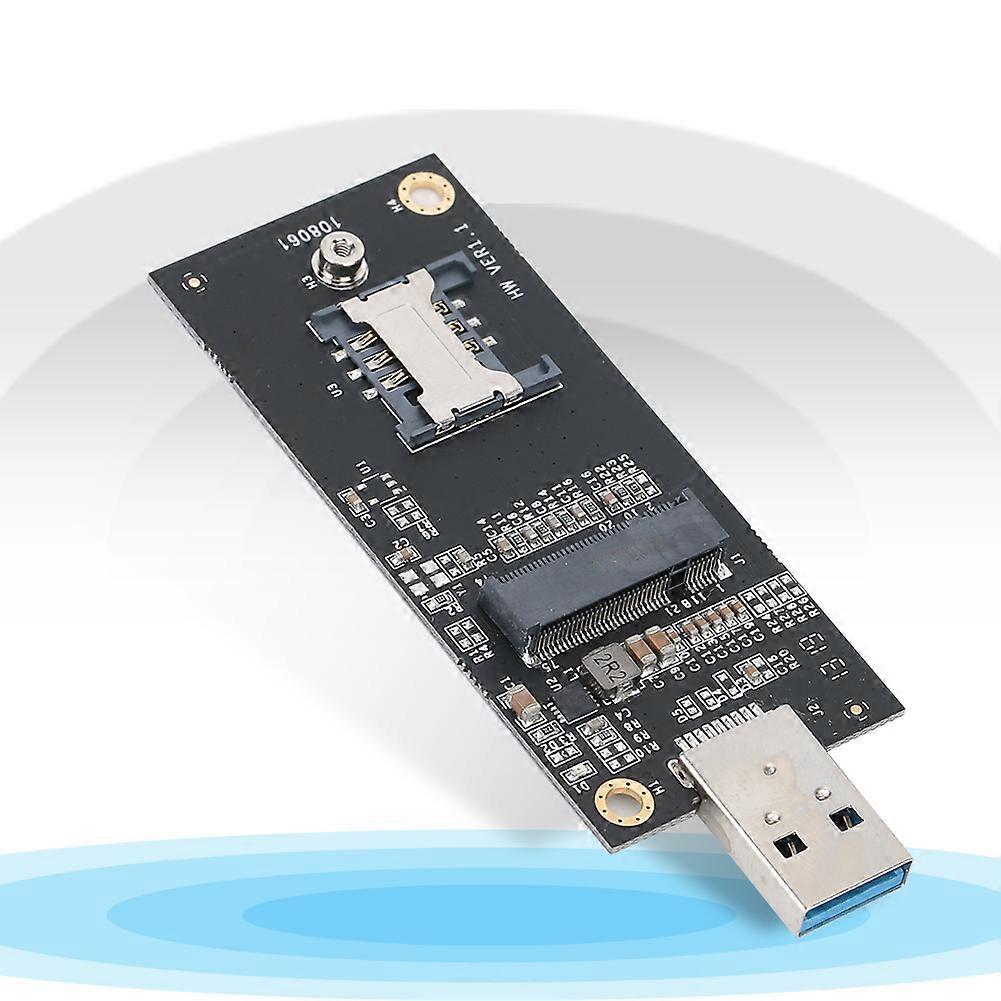 M.2 Key B to USB 3.0 Adapter Card with SIM Card Slot Black