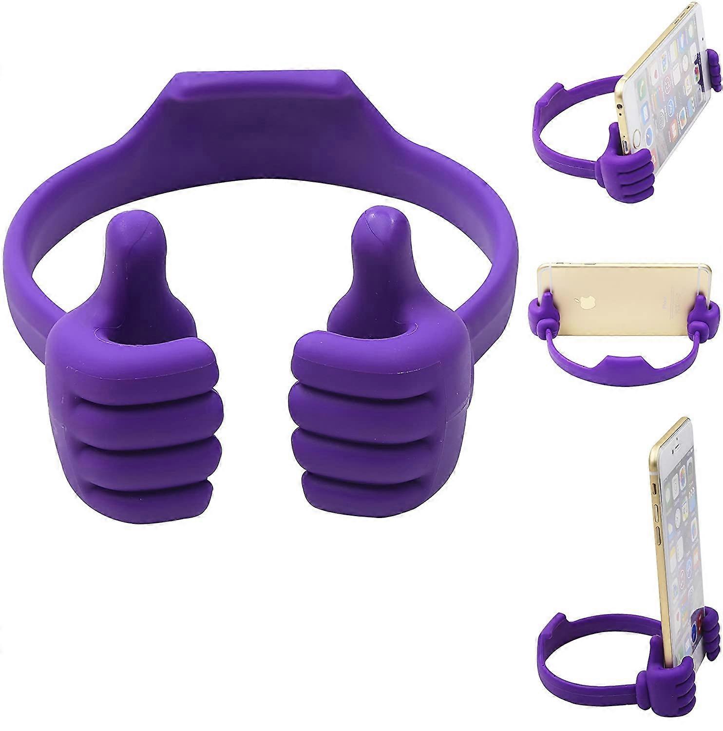 Thumb Up Phone Stand, Portable Lightweight, Adjustable Angles, Flexible TPU Plastic, Unique Cool Cute Design, Desktop OK Stands for Compatible