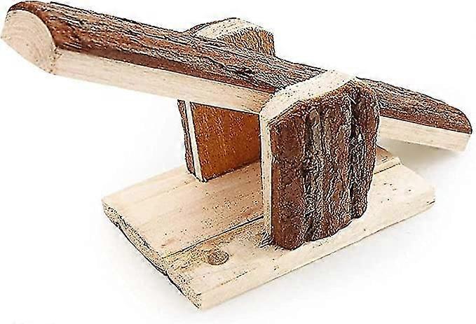 Natural Wooden Swing for Small Animals, Hamster, Gerbil, Squirrel, Mouse, Dental Play Exercise, Chew