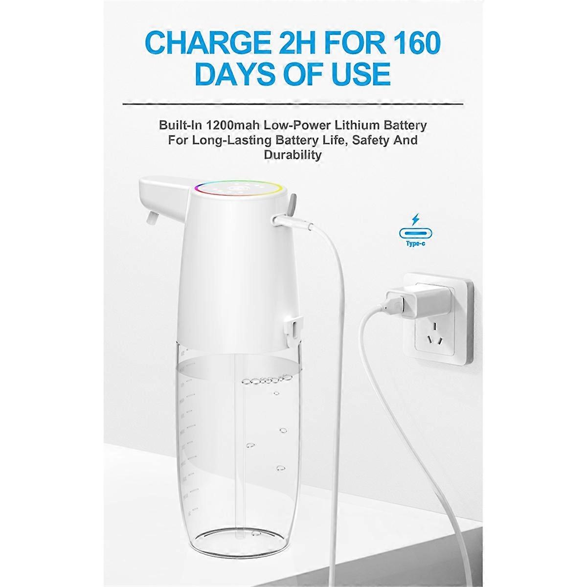 600ml Automatic Soap Dispenser Infrared Sensor Type-C Charging Touchless Smart Liquid Soap Dispenser Gel