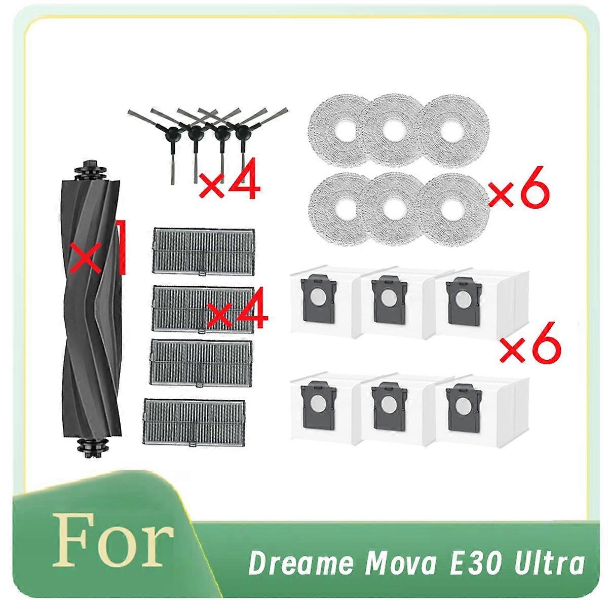 21 Pcs for E30 Ultra Roller Side Brush HEPA Filter Mop