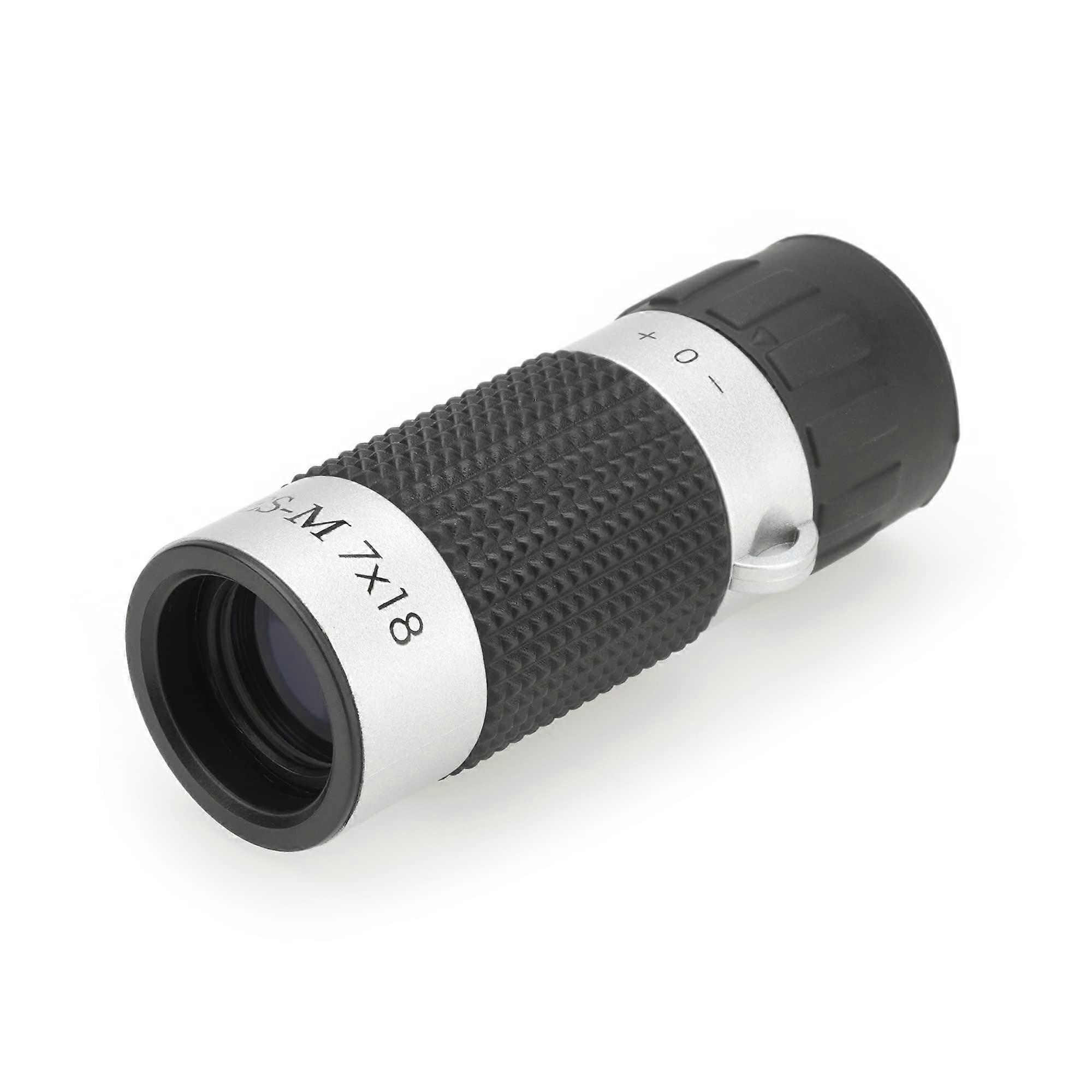 CRM01 Ceres-M Monocular 7x18 Compact Design Lightweight 1.2 oz Silver with Case and Strap Included