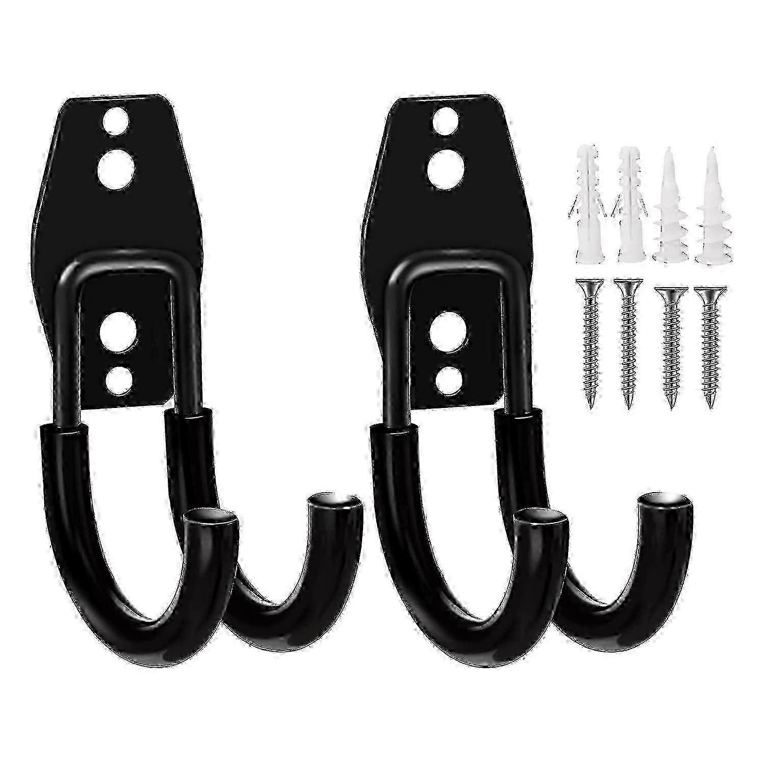 2 Pack Garage Hooks Heavy Duty Wall Mount Organizer Garage Wall Mount Utility Hooks With Anti- Coat