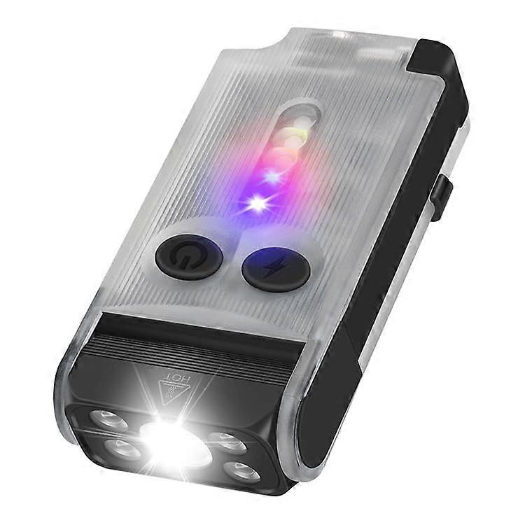 V30 EDC Flashlight Red UV Green Warm White Light Emergency Signals Fluorescent Powerful 900 Lumen