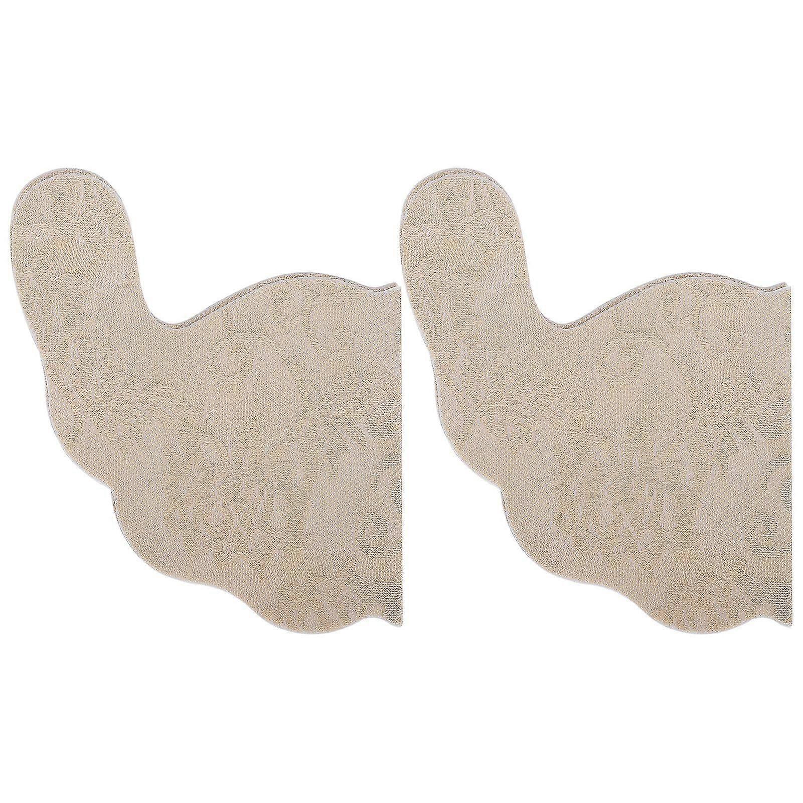Nipple Cover Stickers Disposable SelfAdhesive Lace Invisible UShaped Underwear Bra Pads(Khaki D)