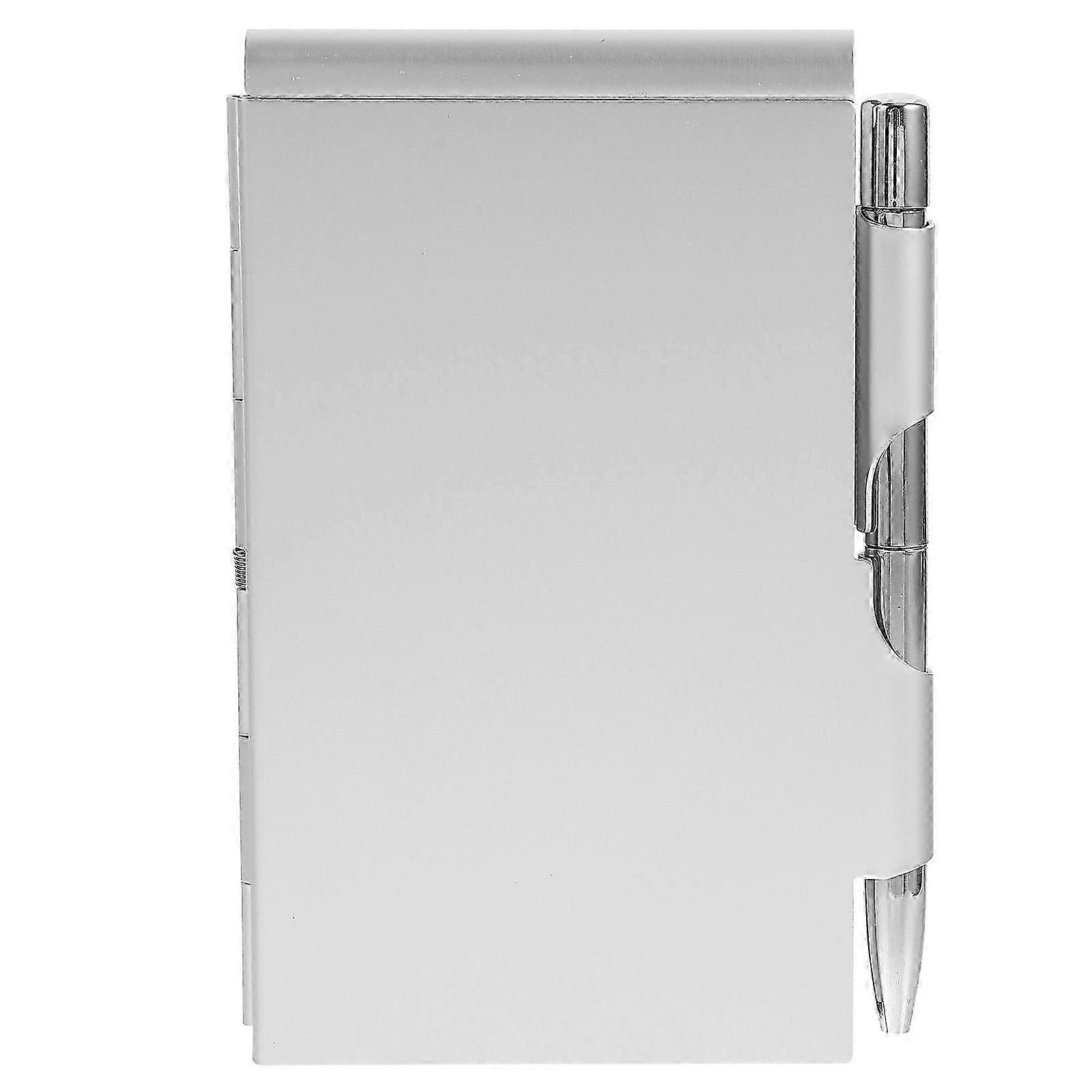 Metal Pocket Notebook with Pen Tearable Metal Notebook Mini Notepad Holder Office Notebook