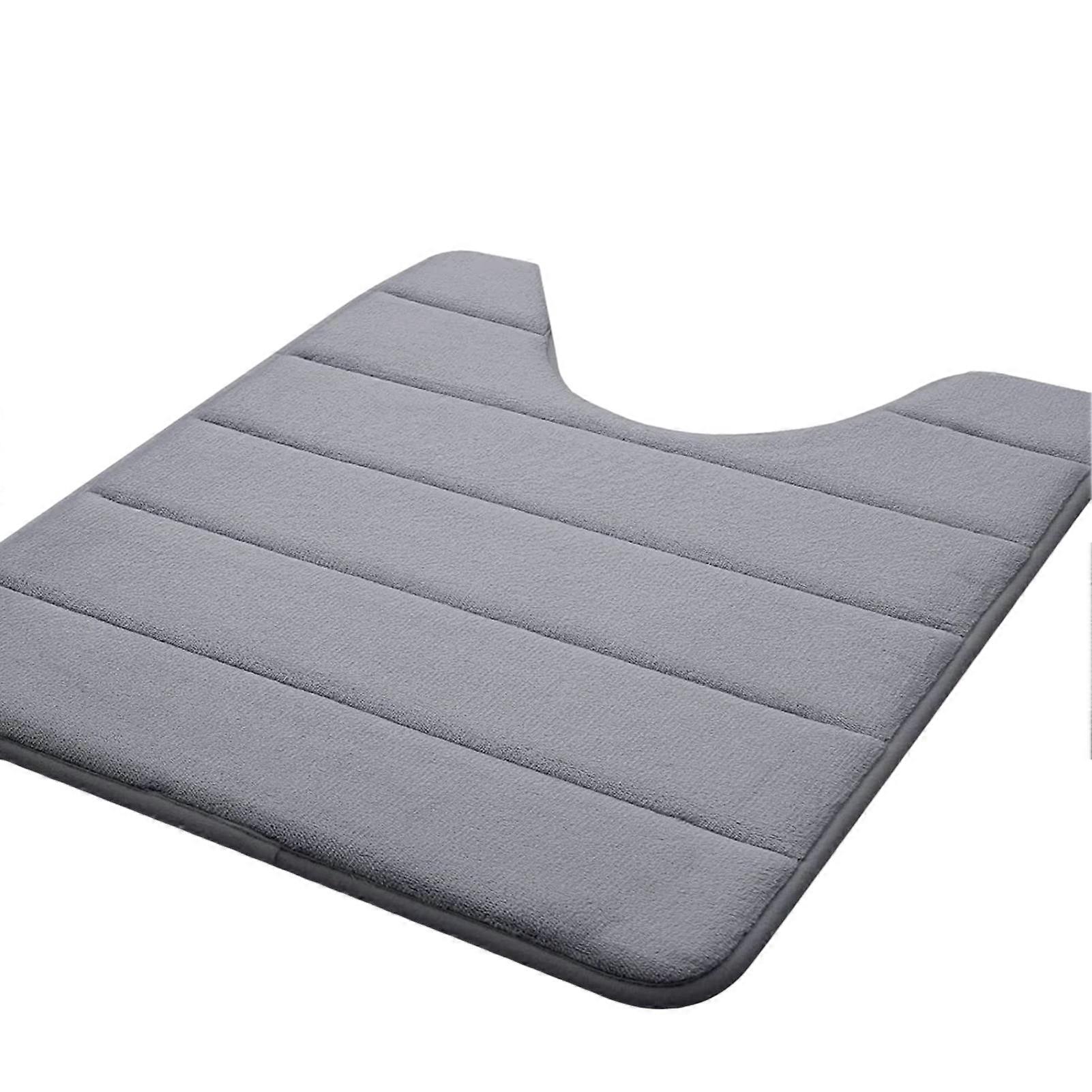 Memory Foam Toilet Bath Mat Memory Foam Rugs U-Shaped Absorbent & Soft Machine Wash and Easier to Dry